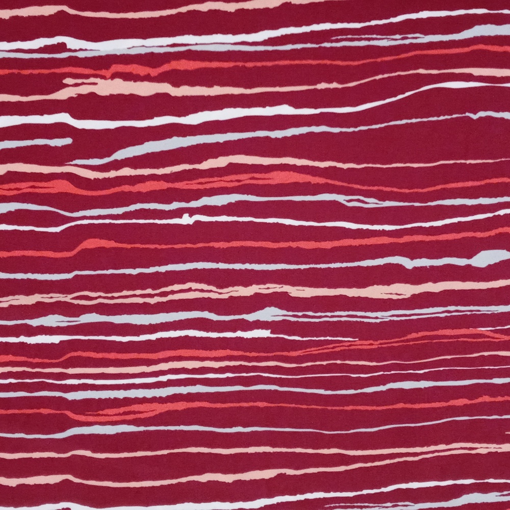 💋Bob Mackie💋 - Red/White Stripe Stretch Knit Tunic Top - Picture 4 of 11